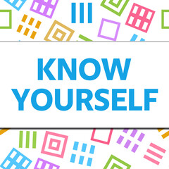 Know Yourself Colorful Squares Background 