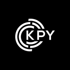 KPY letter logo design on black background. KPY creative initials letter logo concept. KPY letter design.