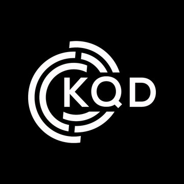 KQD letter logo design on black background. KQD creative initials letter logo concept. KQD letter design.
