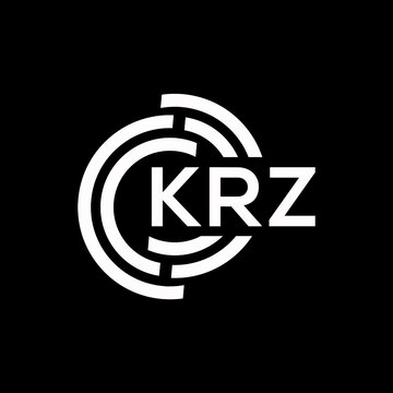 KRZ letter logo design on black background. KRZ creative initials letter logo concept. KRZ letter design.