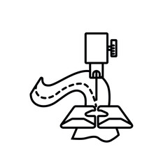 Images of icons of items for sewing