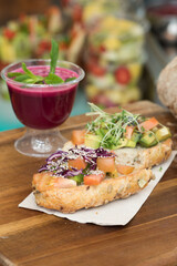 Canape With Vegetable Toppings 