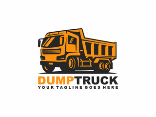 Dump truck logo design vector © sadajiwa