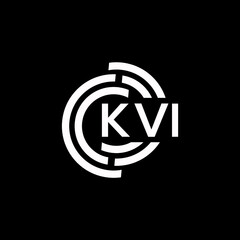 KVI letter logo design on black background. KVI creative initials letter logo concept. KVI letter design.