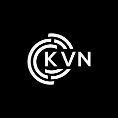 KVN letter logo design on black background. KVN creative initials letter logo concept. KVN letter design.