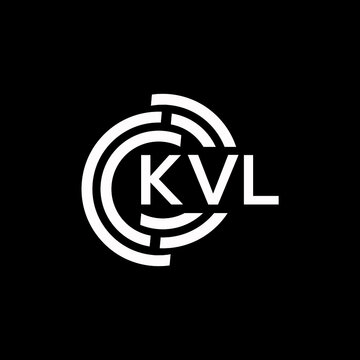 KVL letter logo design on black background. KVL creative initials letter logo concept. KVL letter design.