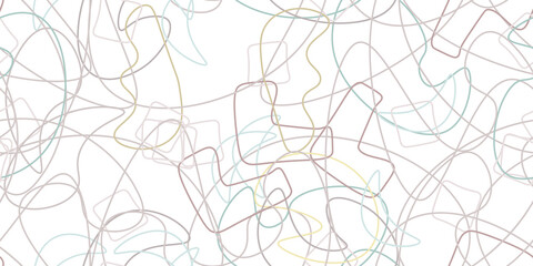 Chaotic Simple Seamless Pattern Textile One Line