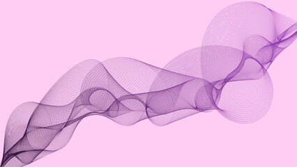 abstract pink background with smooth dynamic lines; abstract background with with waves;