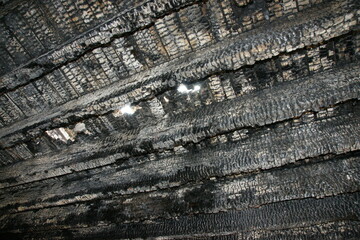 Ukraine war, Russian military attack on civilian buildings, bombed out building set on fire from explosion 