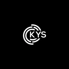 KYS letter logo design on black background. KYS creative initials letter logo concept. KYS letter design.
