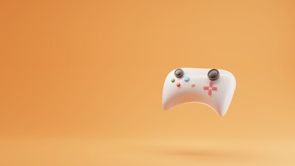 3d image of a gamepad on a beautiful pastel background
