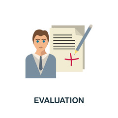 Evaluation flat icon. Colored element sign from recruitment collection. Flat Evaluation icon sign for web design, infographics and more.