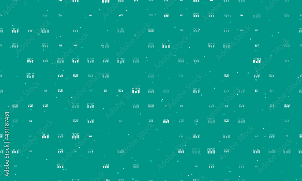Poster seamless background pattern of evenly spaced white water game symbols of different sizes and opacity