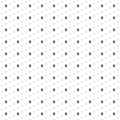 Square seamless background pattern from geometric shapes are different sizes and opacity. The pattern is evenly filled with small black bikini symbols. Vector illustration on white background