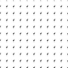 Square seamless background pattern from black flamingos symbols. The pattern is evenly filled. Vector illustration on white background