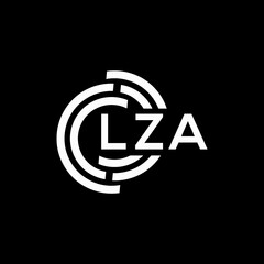 LZA letter logo design on black background. LZA creative initials letter logo concept. LZA letter design.
