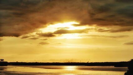 sunset over the sea, bali