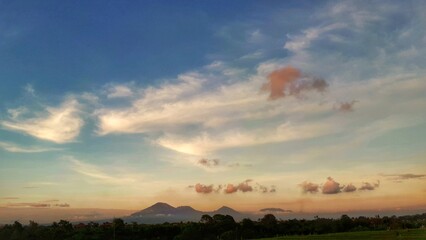 sunset in the mountains, bali