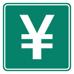 Obraz premium Yen und Schild