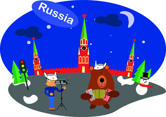 tourism in russia on red square 