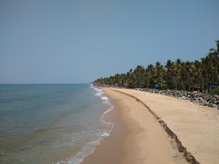 Perumathura beach, Kerala coastal area, Thiruvananthapuram, Kerala, seascape view
