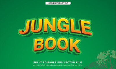 Jangle book, Text Effect, Text Style, 3D Text, 3D Text Effect, 3D Text Style, Editable Text Effect