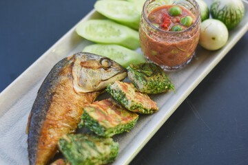 Shrimp Paste Chili Paste and Fried Mackerel