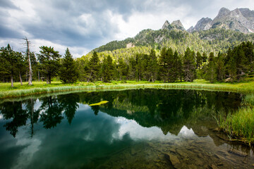 Fototapeta premium Summer landscape in Posets Maladeta Nature Park, Spain