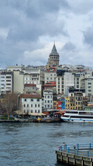 View of old city oer the Golden Horn with Galat Towe on top Istanbul