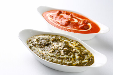 Vegetable curry & Chicken butter curry.