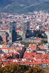 cityscape from Bilbao city, Spain travel destination