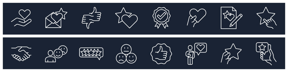 set of Customer Satisfaction elements symbol template for graphic and web design collection logo vector illustration