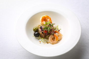 This is a shrimp salad among the hotel course dishes.