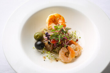 This is a shrimp salad among the hotel course dishes.