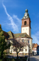 Fototapeta premium Haslach im Kinzigtal, Altstadt mit Kirche Sankt Arbogast