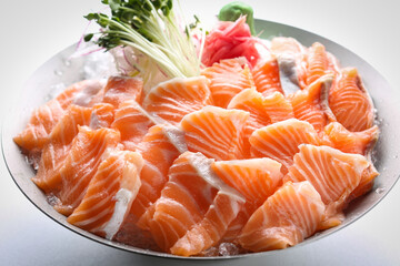 salmon sashimi 연어회