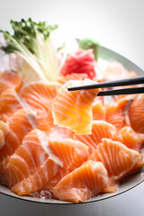 salmon sashimi 연어회