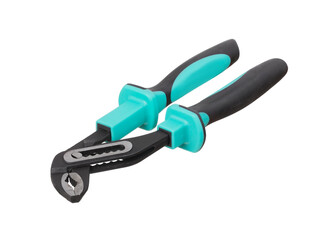 Universal wrench with green handles isolated on white background