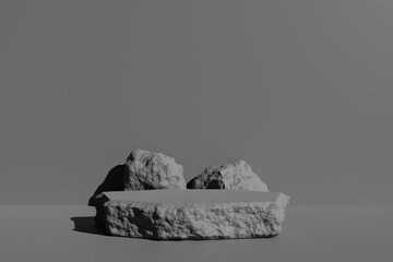 product presentation with 3d render podium background