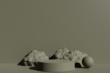 3d product display with podium scene background