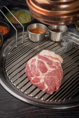 돼지 목살 목심 숯불구이 pork neck