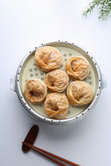 Kimchi dumplings. 김치만두