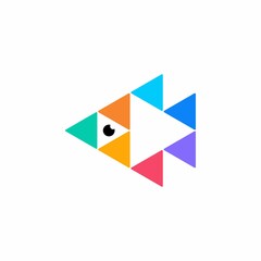 fish colourful logo vector icon illustration