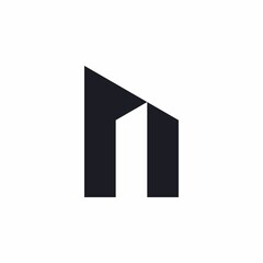 building architect letter n logo vector icon illustration