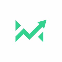 letter m trade marketing logo design vector icon illustration