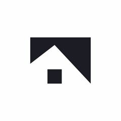 Simple home abstact logo design vector