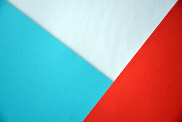Color papers geometry flat composition background with red blue and white tones, graphic, wallpaper, texture, abstract, background, presentation space