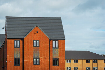 New build modern architecture houses in England UK