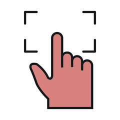 Obraz premium Finger print icon for website, promotion, social media