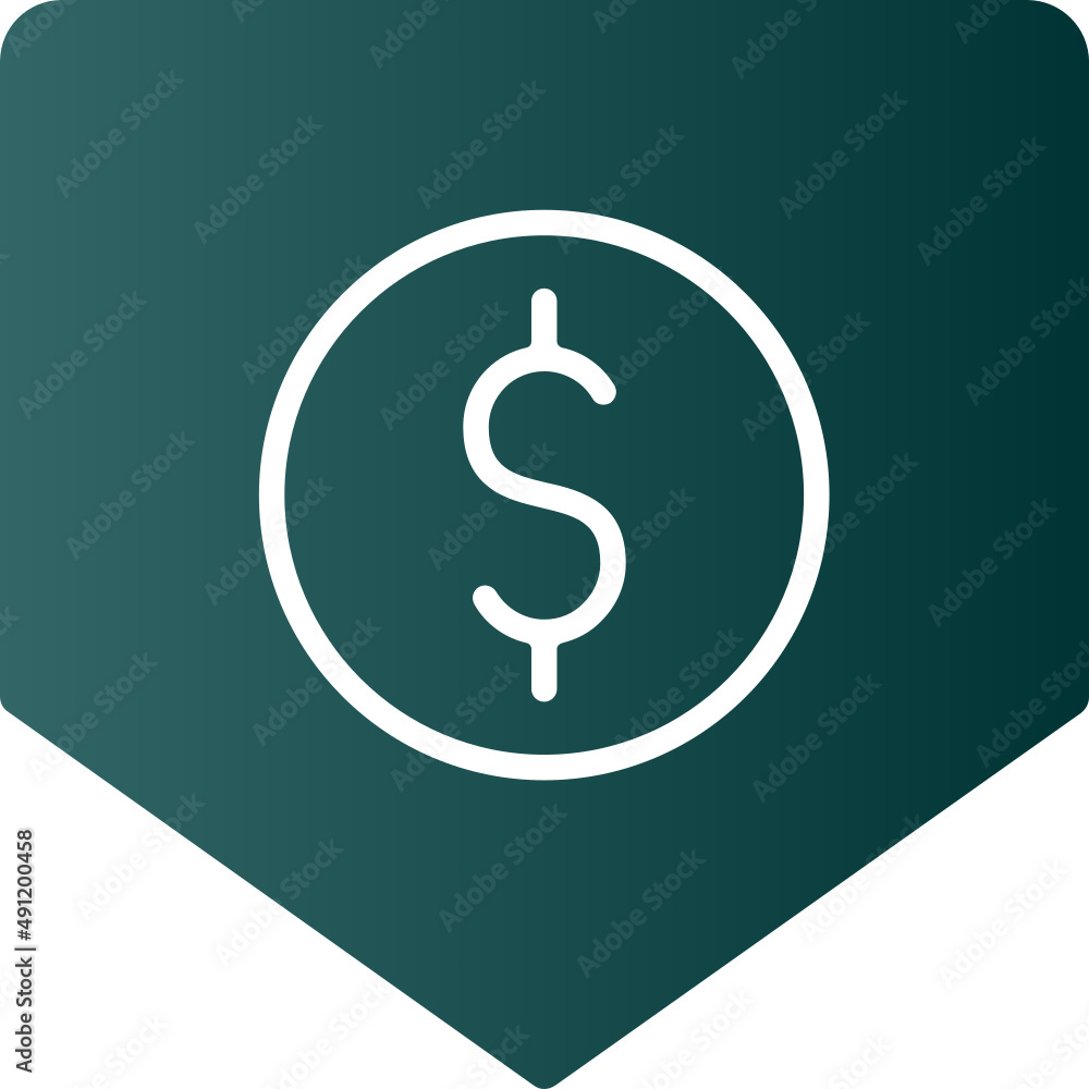 Sticker pocket money icon